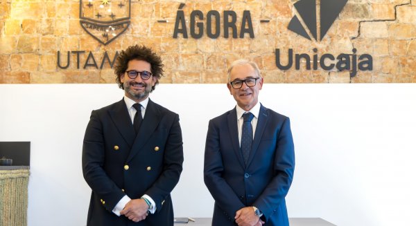 Unicaja y UTAMED firman una alianza estratégica para impulsar el Proyecto Ágora como foro de debate y conocimiento 