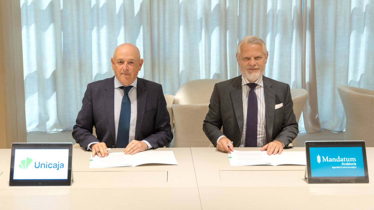 Unicaja se incorpora como patrocinador de Mandatum para promover la seguridad y la salud laboral en Andalucía