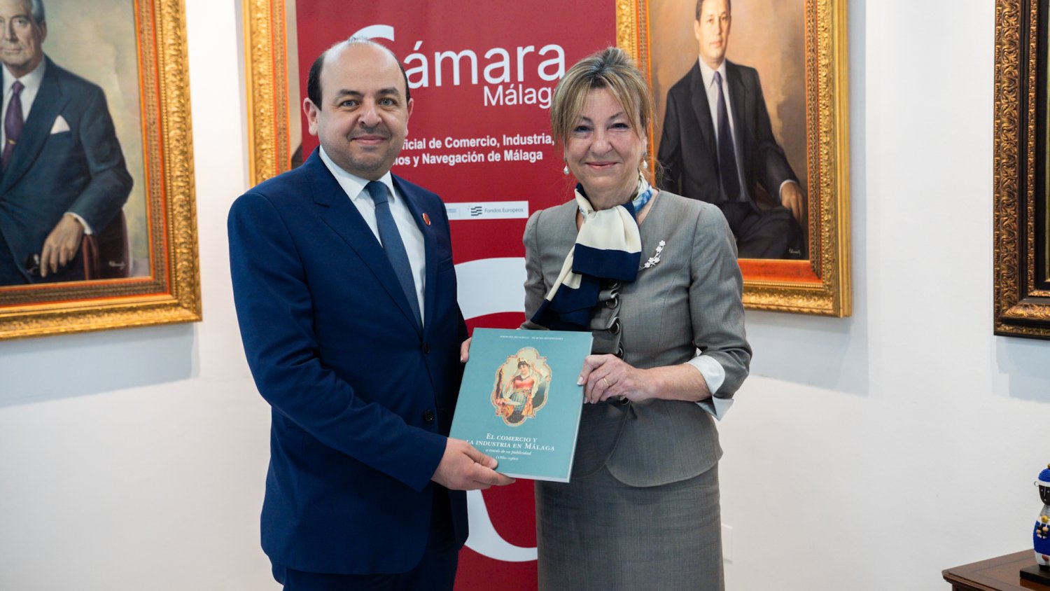 Una delegación institucional de la Cámara de Comercio de Fez-Meknes visita la Cámara de Málaga para reforzar la cooperación empresarial 