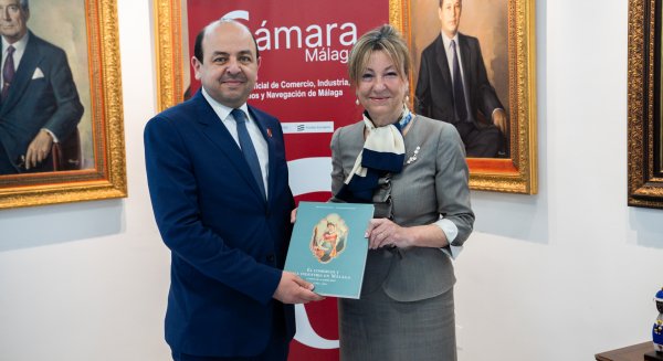 Una delegación institucional de la Cámara de Comercio de Fez-Meknes visita la Cámara de Málaga para reforzar la cooperación empresarial 