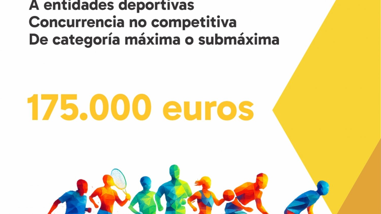 La Diputación prevé destinar 175.000 euros en ayudas a clubes deportivos de la provincia
