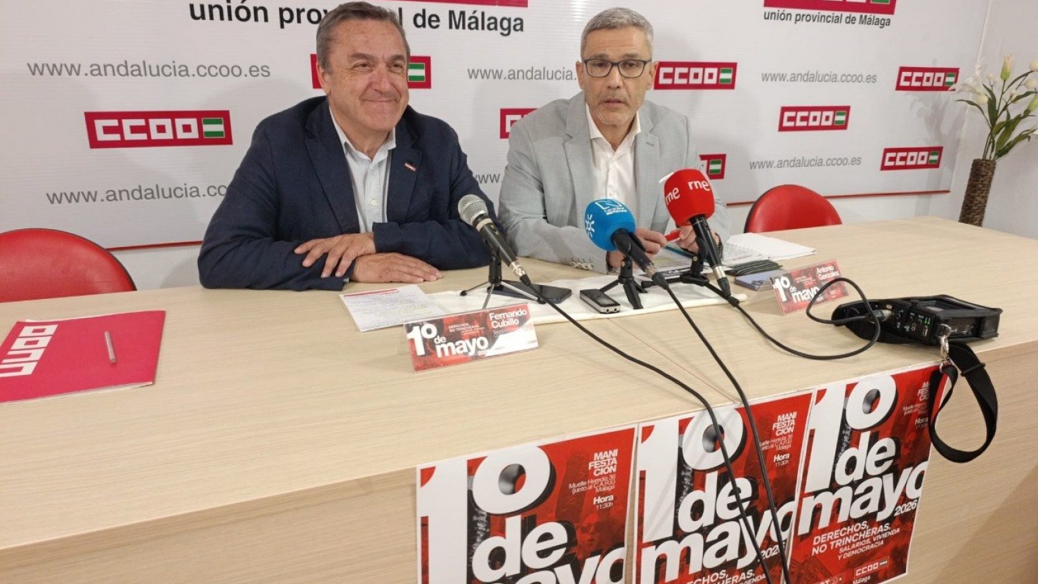 CCOO y UGT se manifiestan en Málaga este 1 de mayo para exigir mejores salarios frente a la precariedad y acceso a la vivienda 