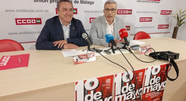 CCOO y UGT se manifiestan en Málaga este 1 de mayo para exigir mejores salarios frente a la precariedad y acceso a la vivienda 