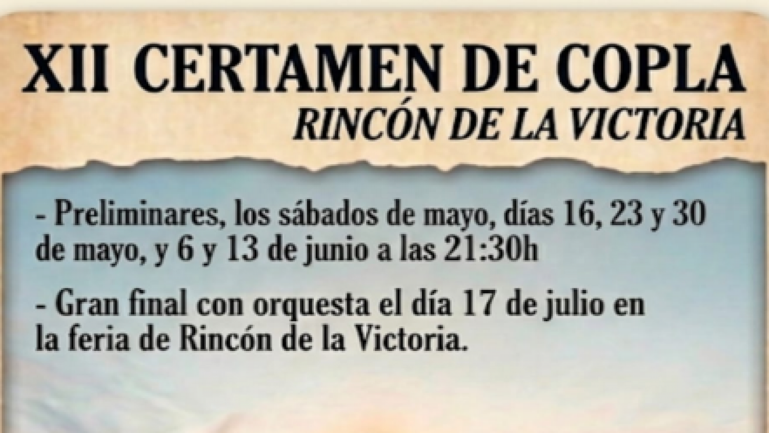Rincón de la Victoria abre el plazo de inscripción para la XII edición de su Certamen de Copla