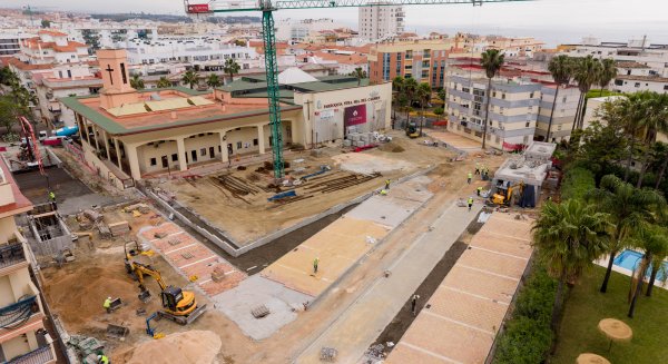 Las obras del sexto aparcamiento público de Estepona entran en su fase final