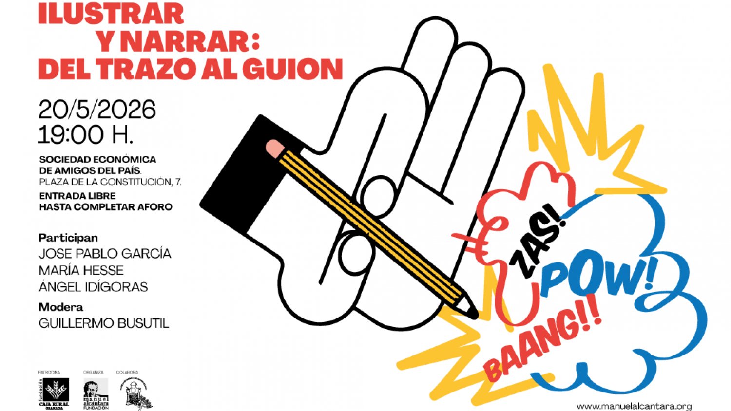 María Hesse, José Pablo García y Ángel Idígoras debaten sobre el crecimiento del cómic en una mesa redonda en Málaga