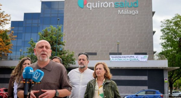 Por Andalucía anuncia el fin del “método Bonilla” con una pancarta ante la Quirón