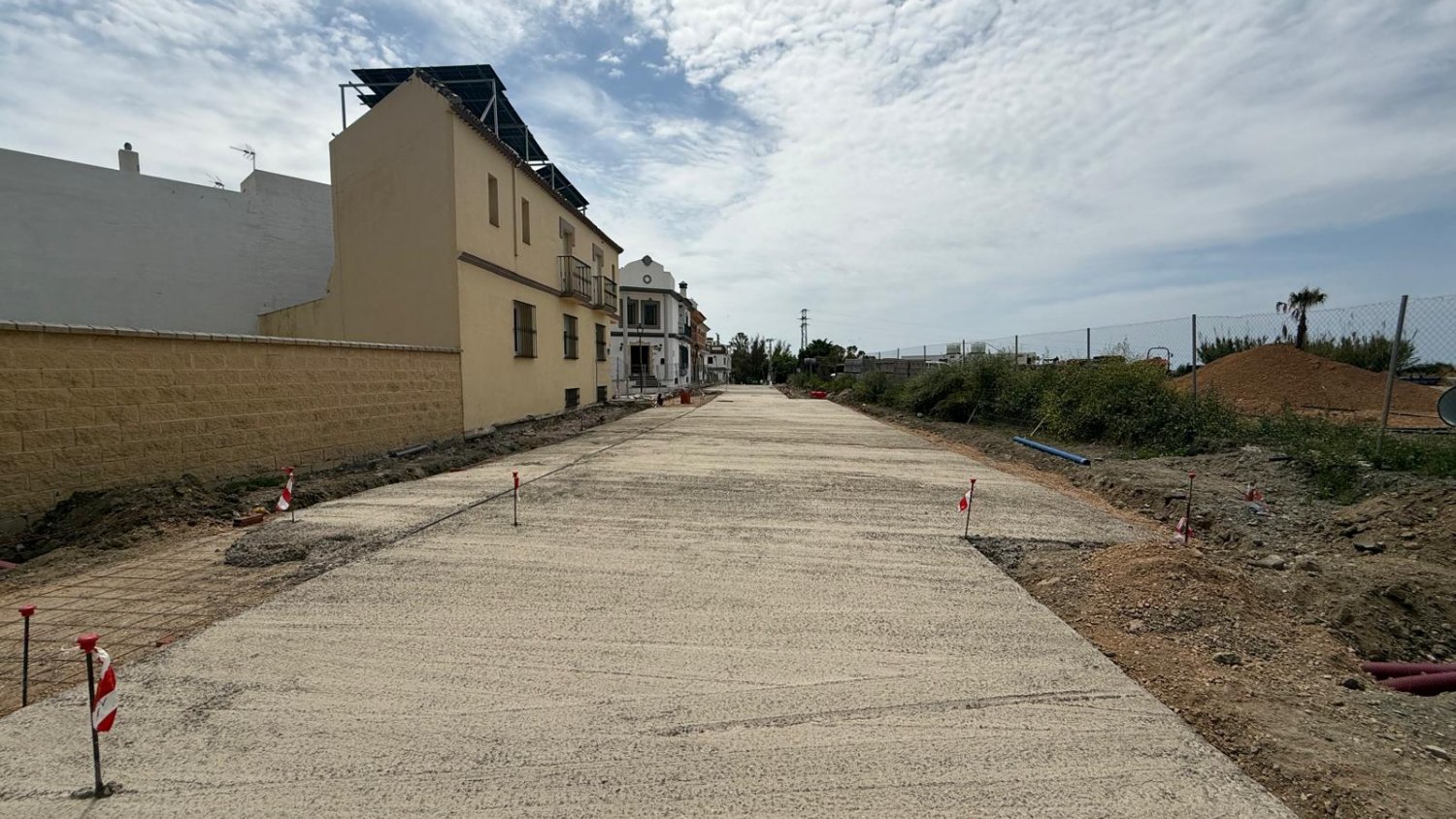 Progresan las obras de la primera fase de remodelación integral de las principales vías de Cancelada
