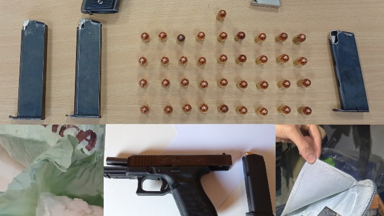 La Policía Nacional incauta dos pistolas y más de 50 cartuchos en dos operativos antidroga en Málaga 