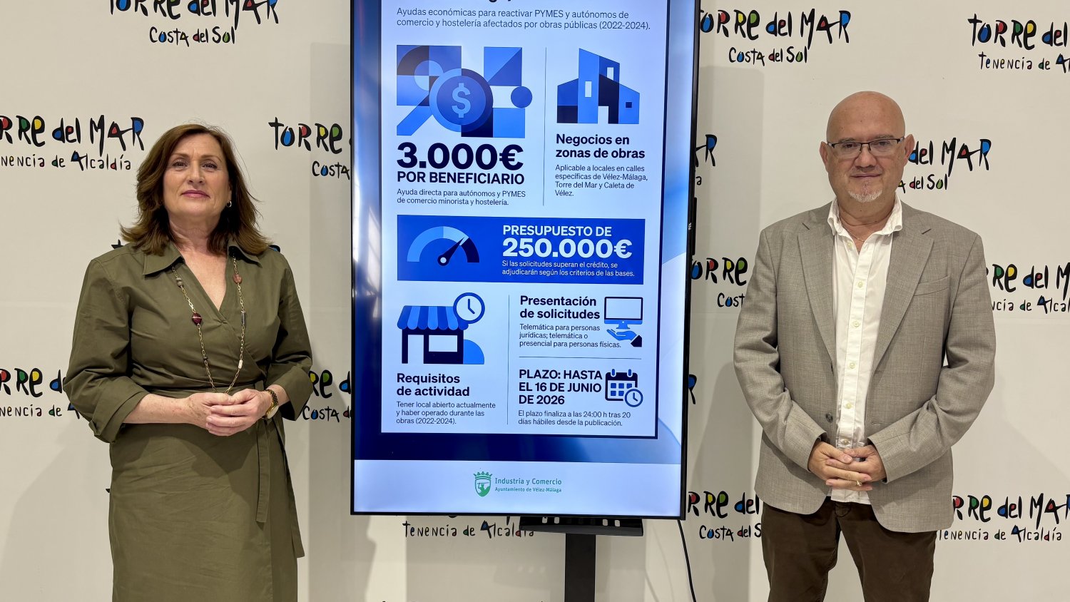 Vélez-Málaga abre ayudas de 250.000 euros para comercios afectados por obras públicas