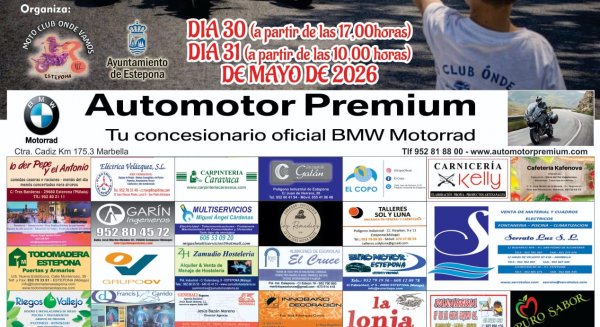 El recinto Ferial y Deportivo de Estepona acogerá la XVII Reunión Motera Benéfica ‘Villa de Estepona’