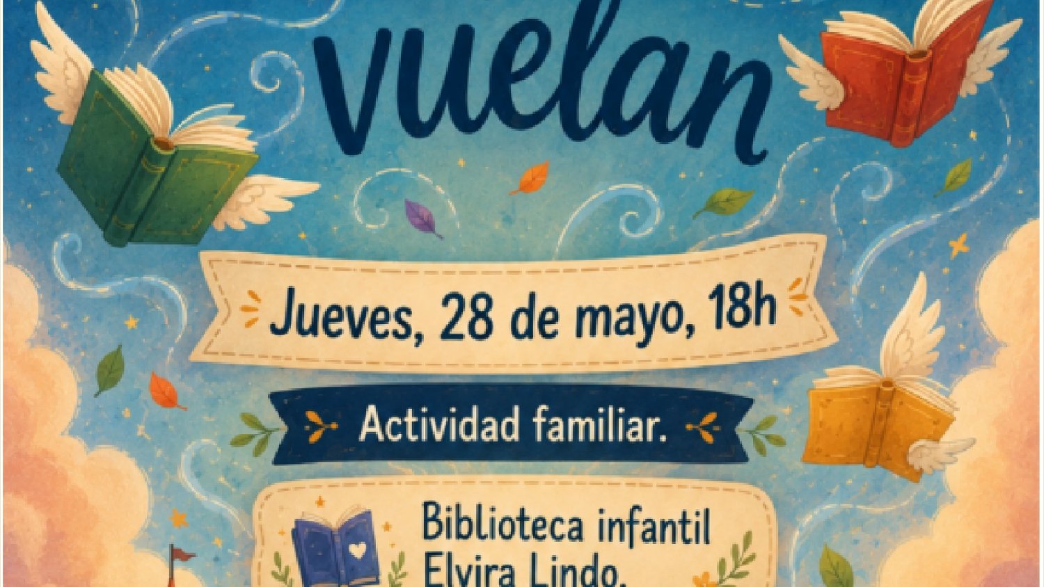 La Biblioteca del Centro Cultural Padre Manuel acoge la actividad ‘Cuentos que vuelan’, para niños a partir de 3 años