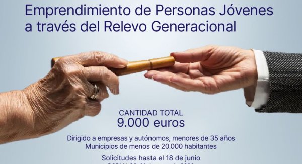 La Diputación abre la convocatoria del III Premio al Emprendimiento de Personas Jóvenes a través del Relevo Generacional, dotado con 9.000 euros