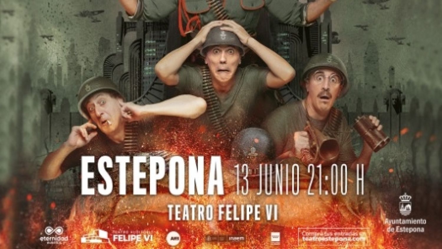 La compañía Yllana presentará el espectáculo cómico ‘War Baby’ en el Auditorio Felipe VI el 13 de junio