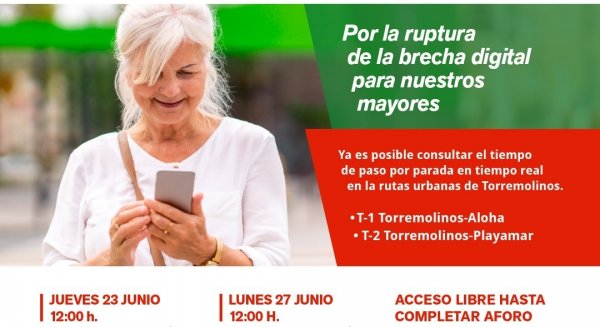 Torremolinos imparte cursos a los mayores para el uso de las aplicaciones de las líneas de autobuses