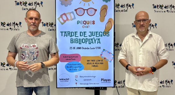 La Biblioplaya de Torre del Mar acoge una 'Tarde de Juegos' familiar el 25 de junio