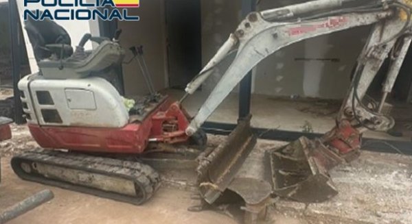 La Policía Nacional detiene en Málaga al autor de varios robos de maquinaria de obra