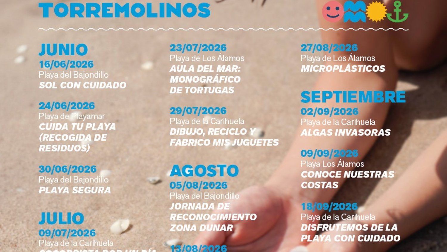 Aulas estivales en las playas de Torremolinos para fomentar la conciencia ambiental