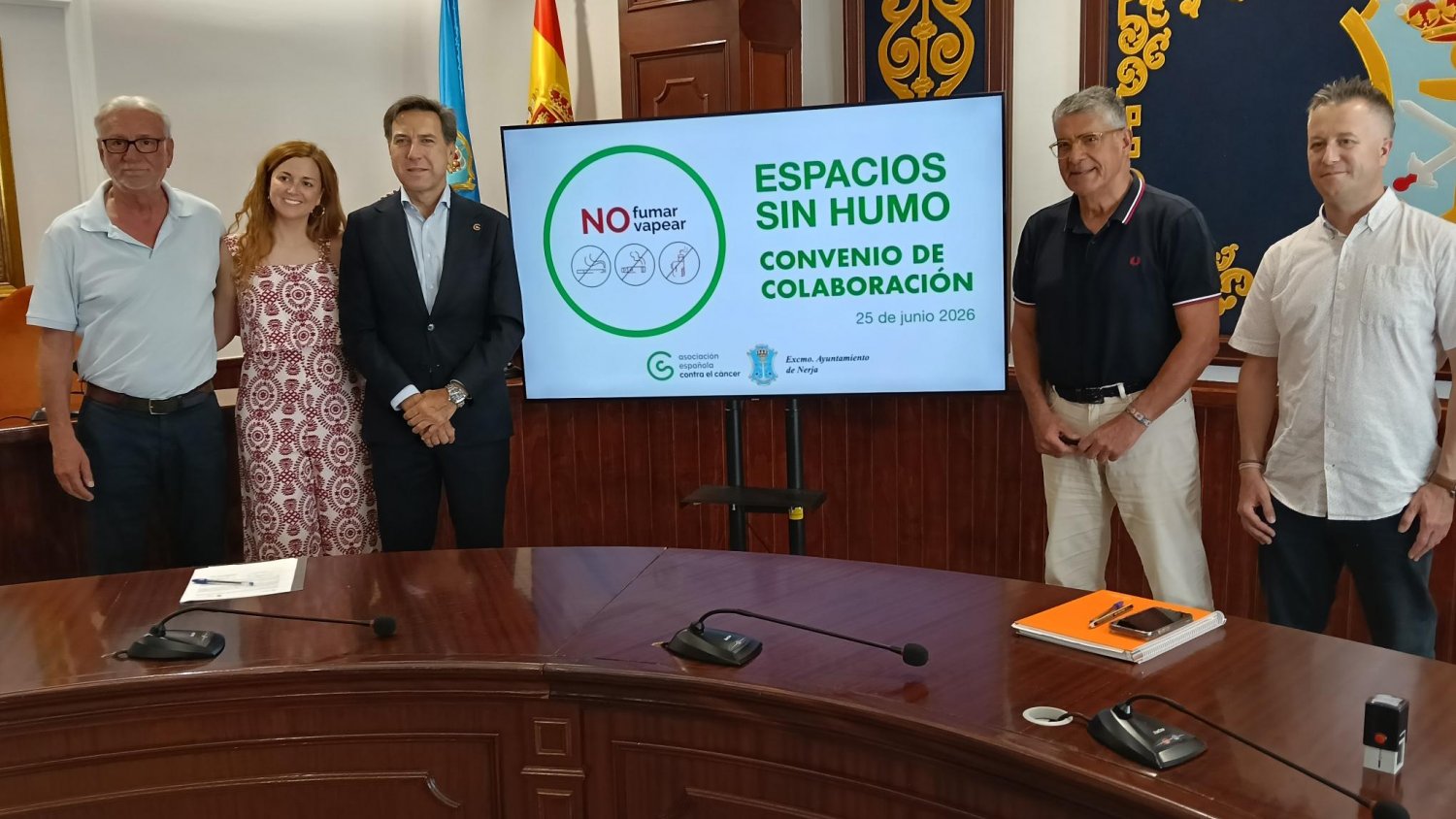 Nerja se suma al proyecto “Espacios sin Humo” de la Asociación Española Contra el Cáncer