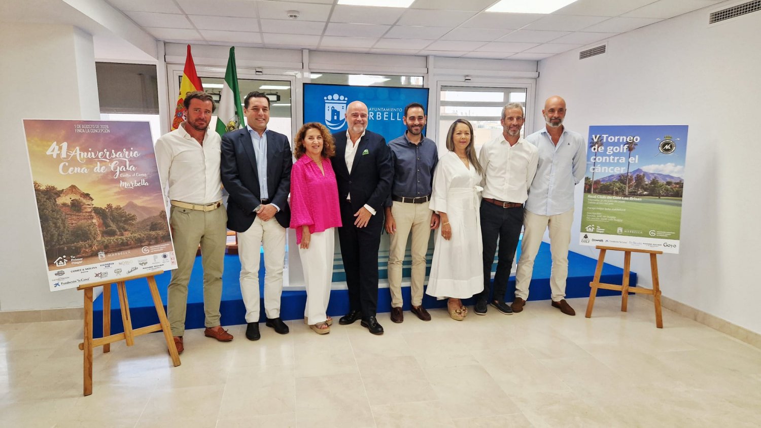 La AECC presenta en Marbella su Cena de Gala y un torneo en el Real Club de Golf Las Brisas