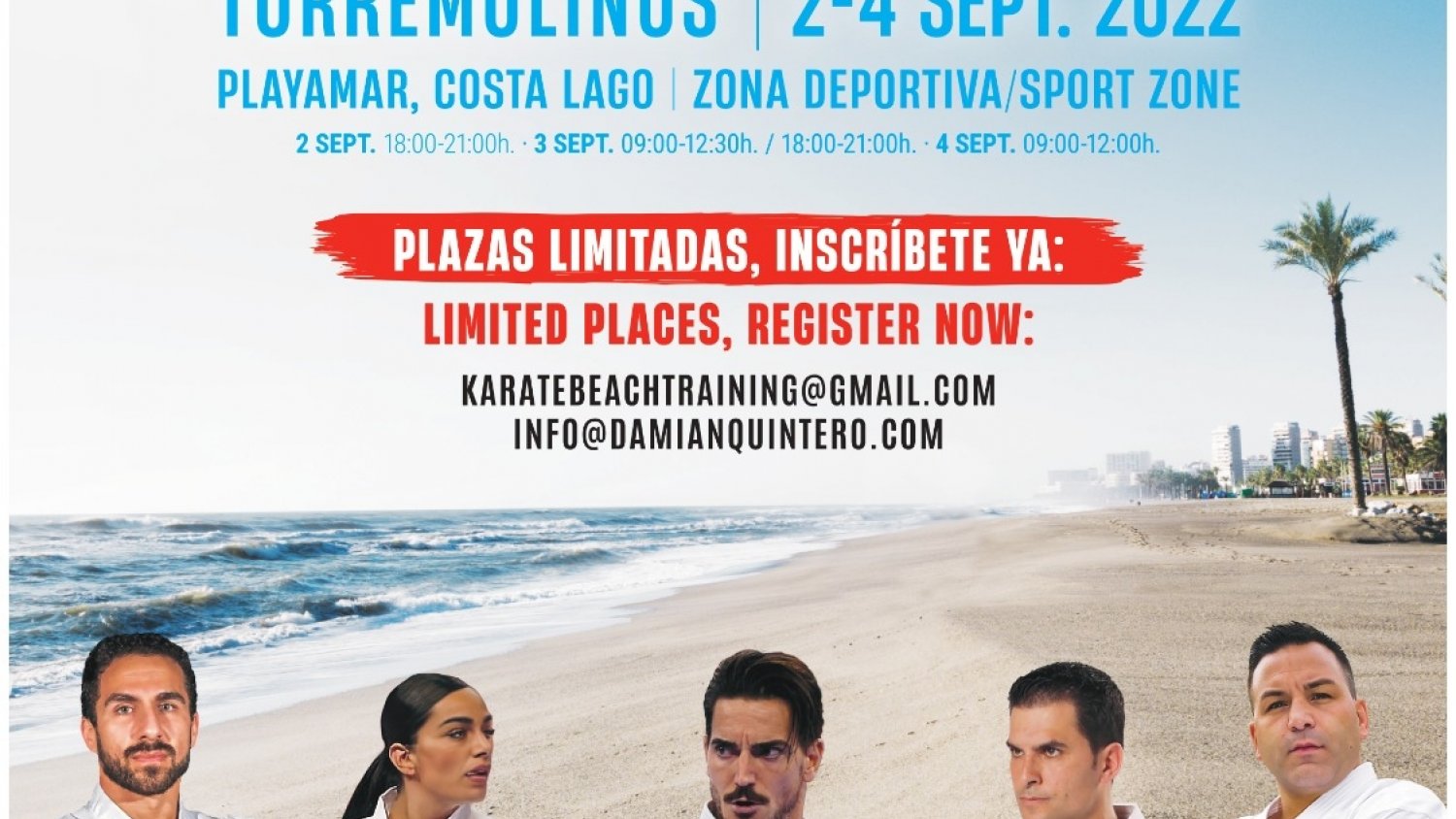 Damián Quintero impulsa el ‘Kárate Beach Training’ este verano en Torremolinos
