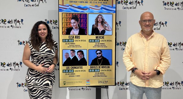Merche, Los Chunguitos, Daviles de Novelda y Elsa Ríos protagonizan la Feria de Torre del Mar 2026