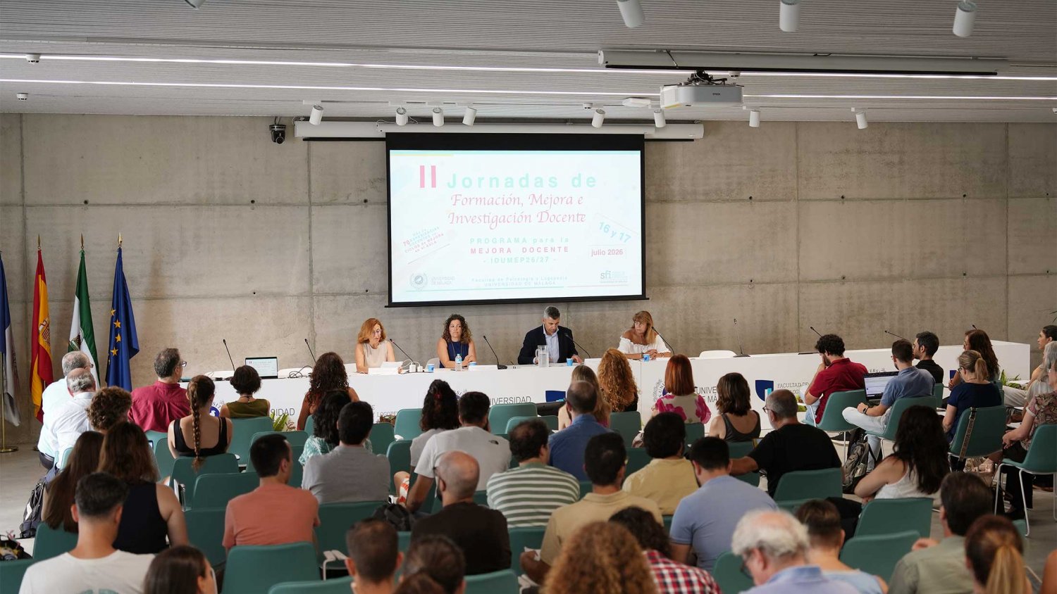 Profesores de la Universidad de Málaga asisten a las II Jornadas de Formación, Mejora e Investigación Docente