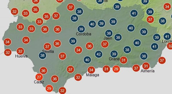 Málaga afronta varios días más de calor extremo con aviso naranja en Antequera por temperaturas de 40 grados