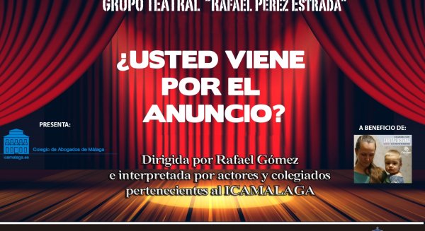 La Abogacía de Málaga representa la obra '¿Usted viene por el anuncio?', a beneficio de Cáritas Ucrania