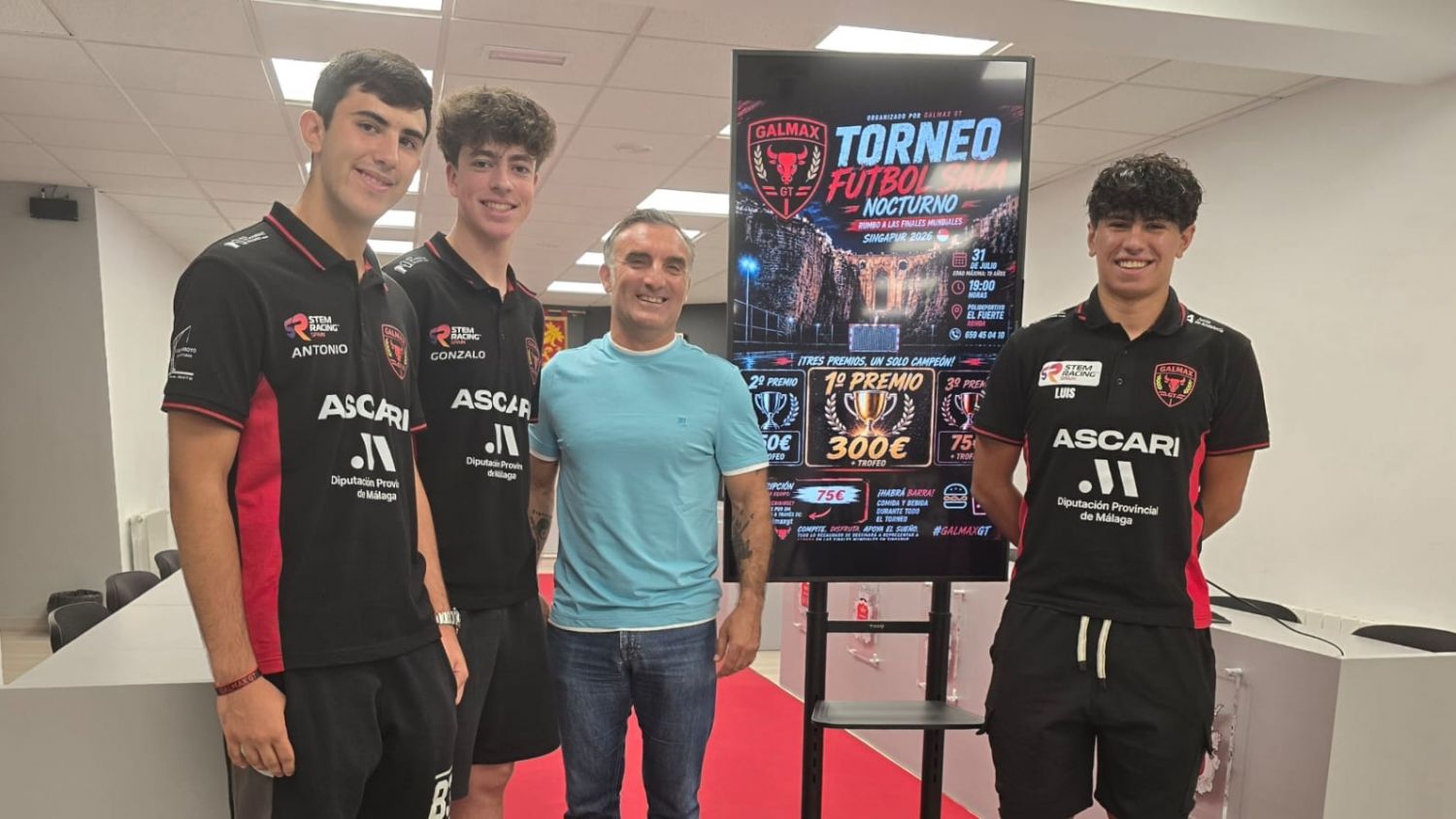 Ronda apoya el torneo de fútbol sala organizado por Galmax GT para recaudar fondos con destino al Mundial de Singapur
