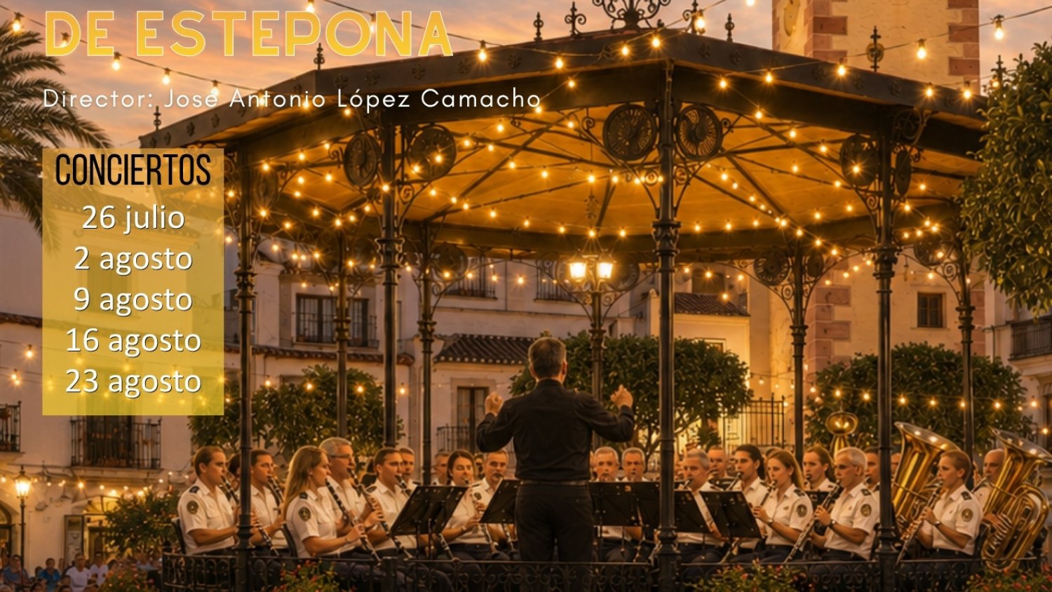 El segundo concierto de verano de la Banda Municipal de Música de Estepona estará dedicado a la zarzuela