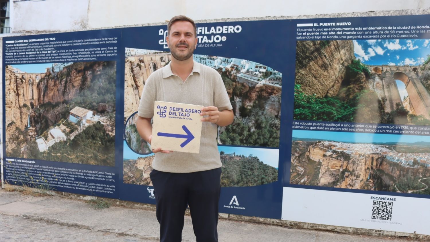 El Ayuntamiento de Ronda expone la nueva señalización del Camino del Desfiladero del Tajo