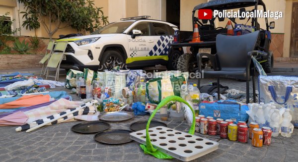 La Policía Local de Málaga interpone 116 denuncias por venta ambulante no autorizada en las playas