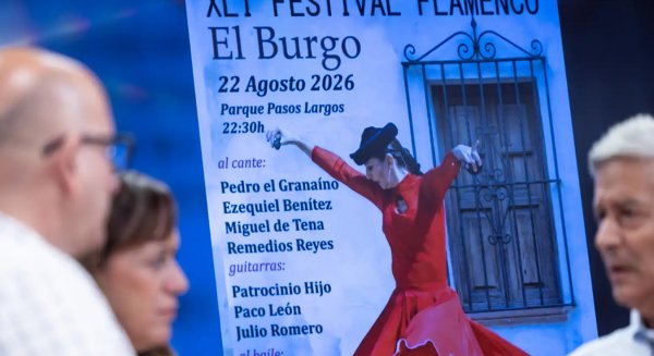 Pedro ‘El Granaíno’, Ezequiel Benítez, Miguel de Tena, Remedios Reyes y La Lupi encabezan el Festival Flamenco de El Burgo