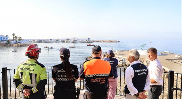 Marbella pone a prueba a sus servicios de emergencia con un simulacro de terremoto y maremoto en El Faro
