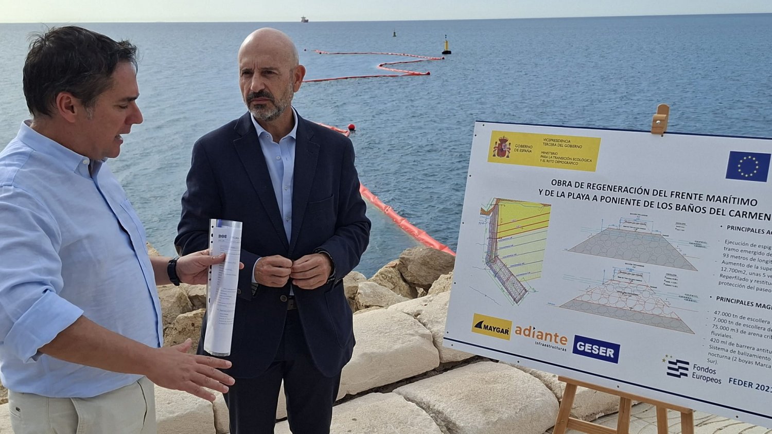 El Gobierno comienza las obras de regeneración de los Baños del Carmen con una inversión de cinco millones de euros