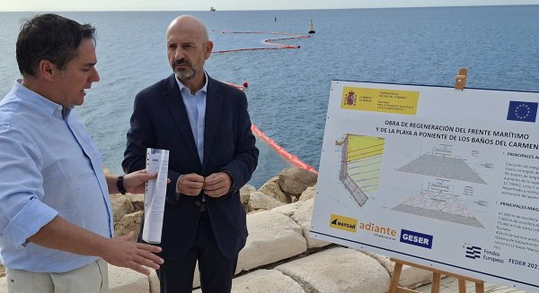 El Gobierno comienza las obras de regeneración de los Baños del Carmen con una inversión de cinco millones de euros