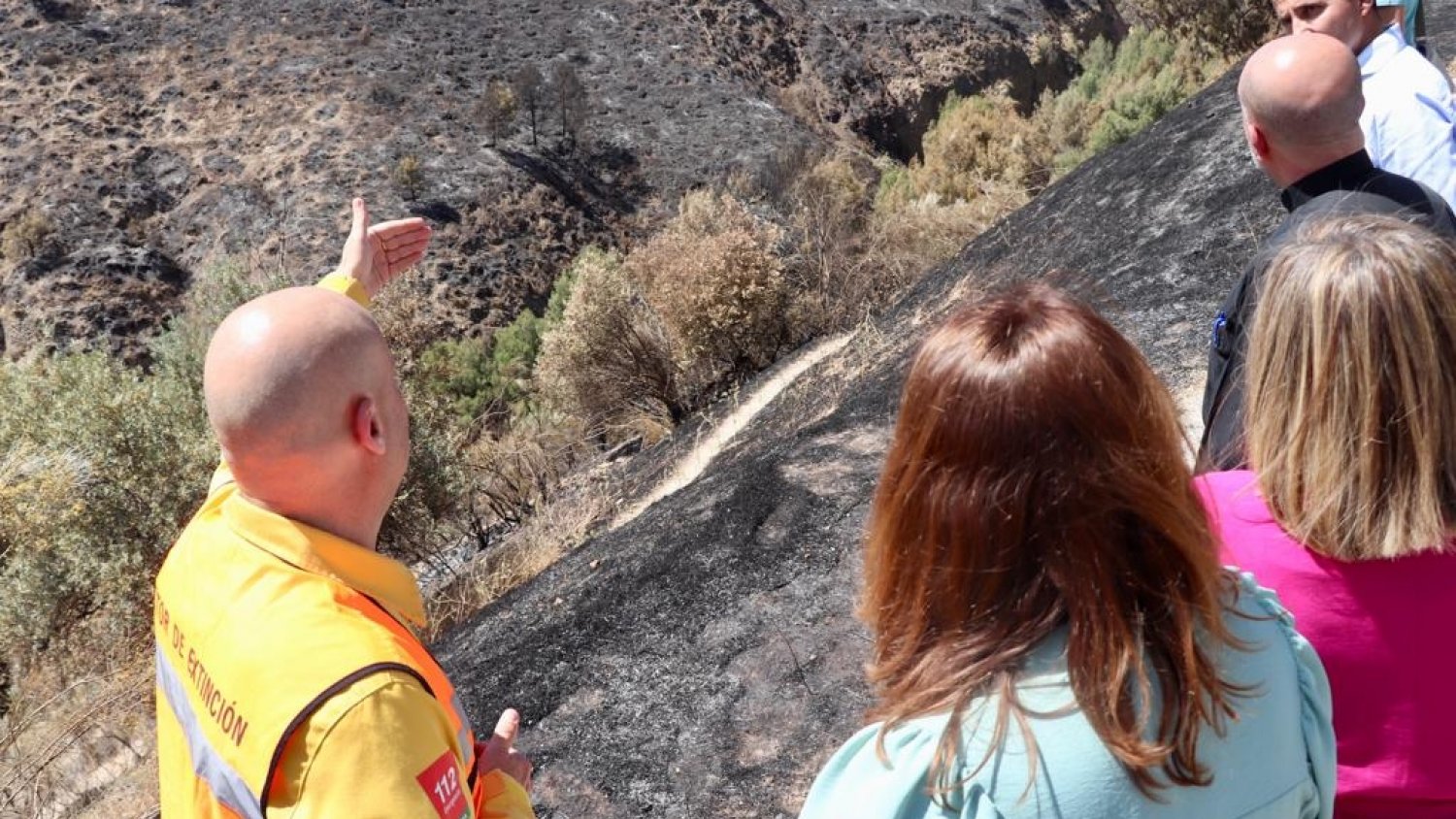 Crespo pide al Gobierno que declare el área quemada por el incendio de Granada como zona afectada por emergencia