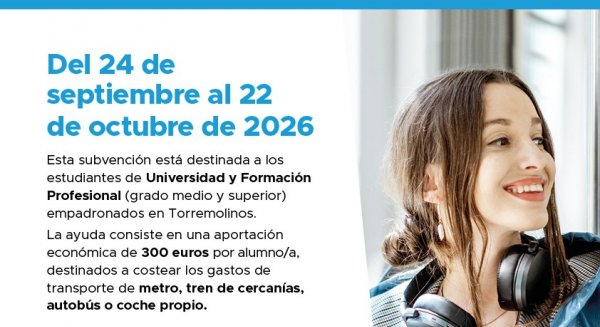 Torremolinos destina 63.000 euros a ayudas para el transporte universitario