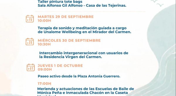 Estepona organiza una nueva Semana del Mayor del 28 de septiembre al 1 de octubre