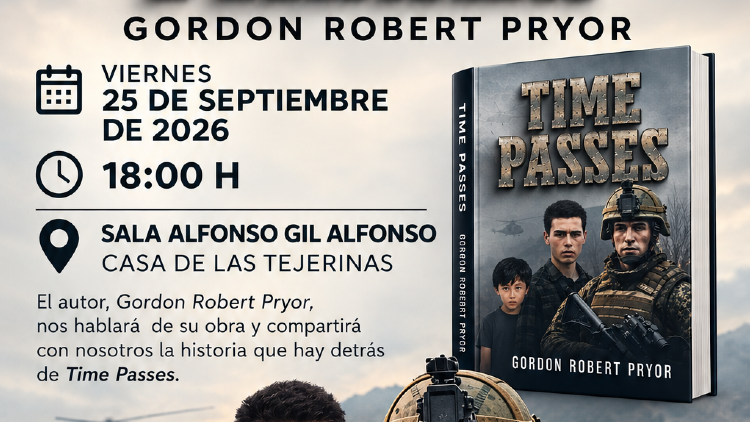 La Casa de Las Tejerinas acoge la presentación del libro ‘Time Passes' de Gordon Robert Pryor