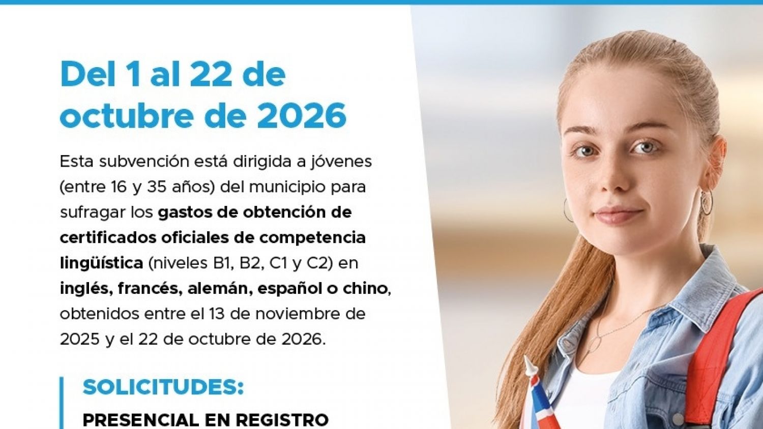 Torremolinos abre el 1 de octubre el plazo para solicitar las ayudas para la formación en idiomas