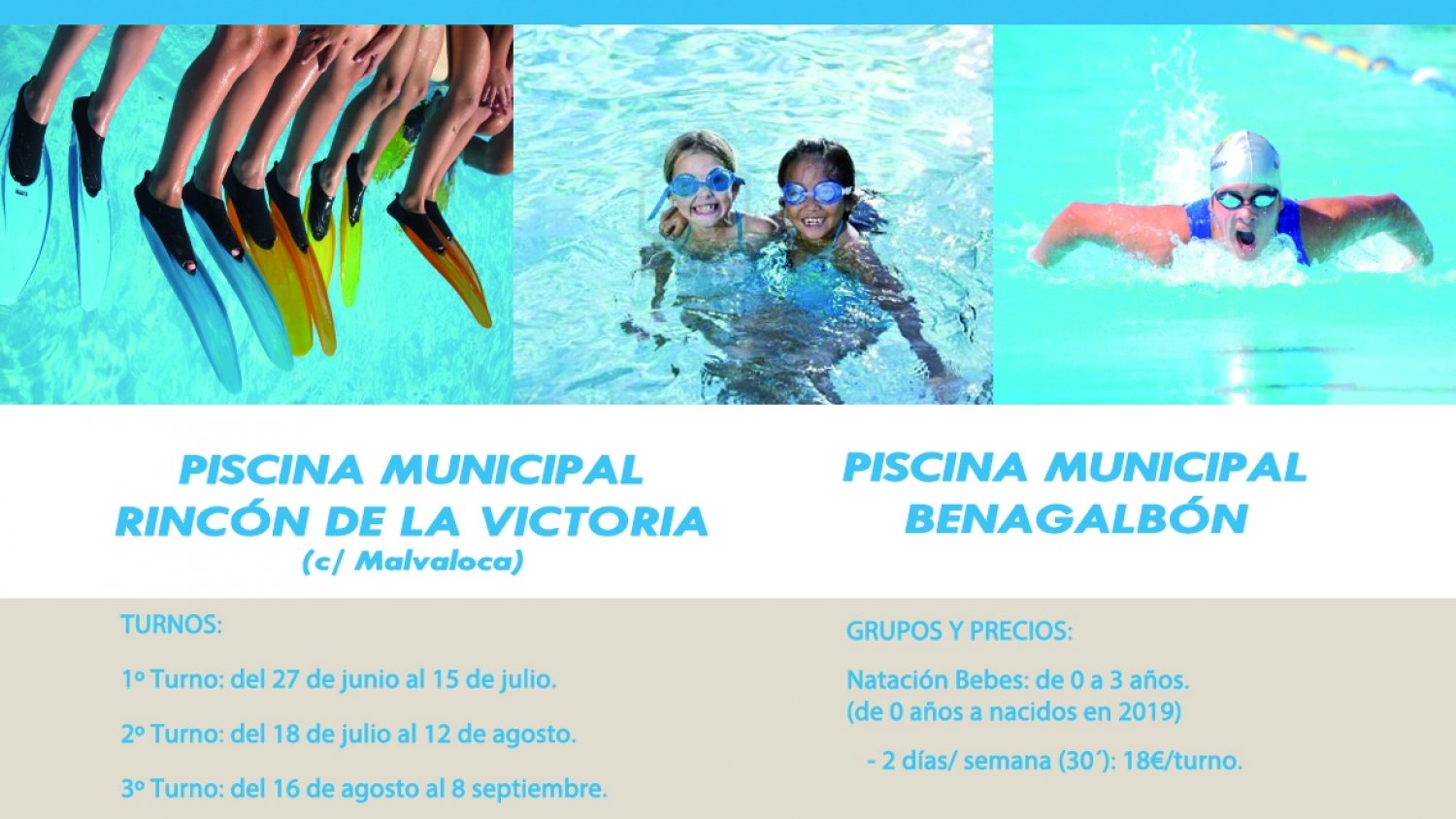 Rincón de la Victoria abre el plazo de solicitudes para los cursos de natación en las piscinas municipales