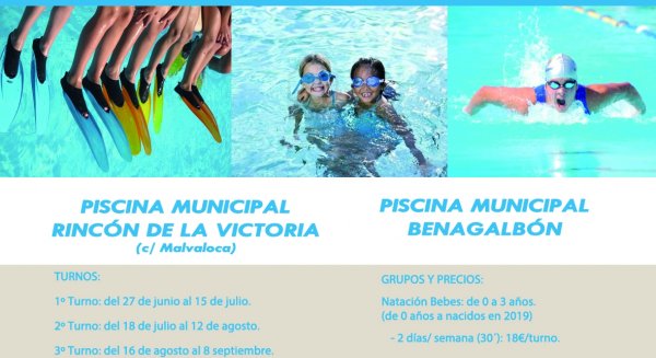 Rincón de la Victoria abre el plazo de solicitudes para los cursos de natación en las piscinas municipales