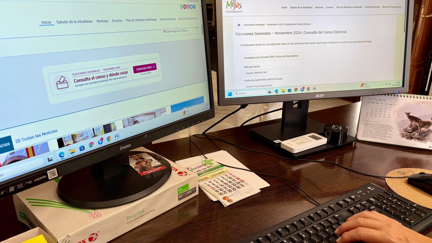Mijas habilita una página web para saber en qué colegio electoral podrán votar los ciudadanos