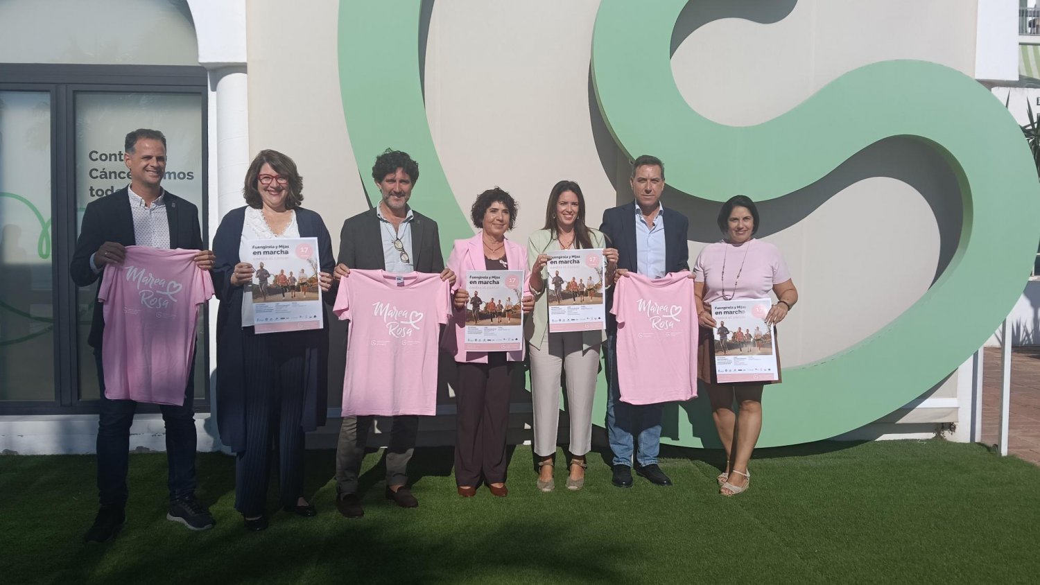 La Asociación Contra el Cáncer se moviliza en la Marcha Rosa contra el cáncer de mama en Mijas y Fuengirola