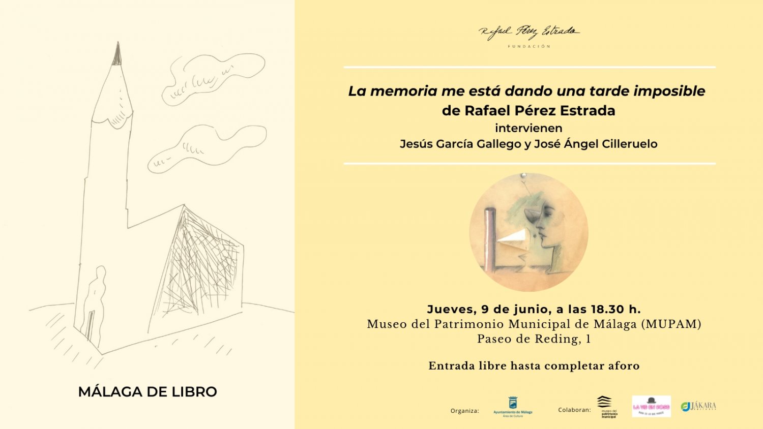 La Fundación Rafael Pérez Estrada presenta el libro inédito 'La memoria me está dando una tarde imposible'