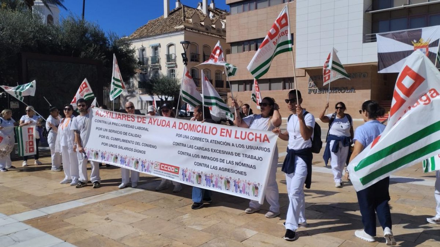 Comisiones Obreras vuelve a movilizarse ante 'los incumplimientos de Serveo' frente al Ayuntamiento de Fuengirola