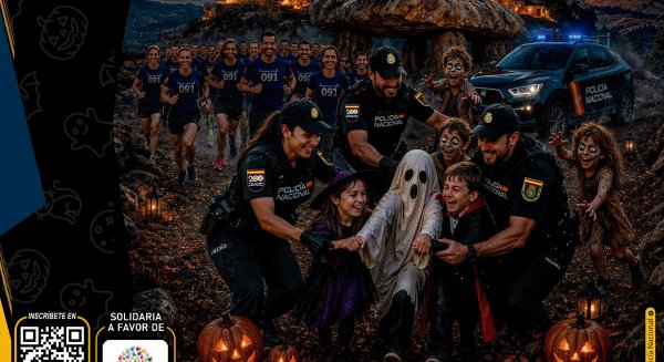 La Policía Nacional celebra una carrera solidaria en Antequera con modalidades adaptadas a la edad