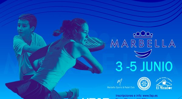 El Ayuntamiento respalda el Trofeo Ciudad de Marbella de pádel con más de 330 deportistas